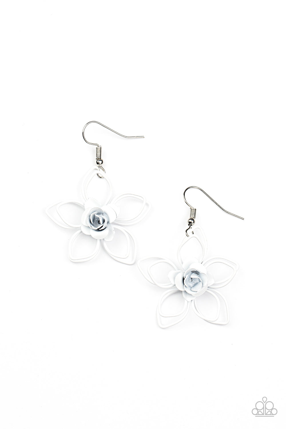 Botanical Bonanza - White Paparazzi Earrings