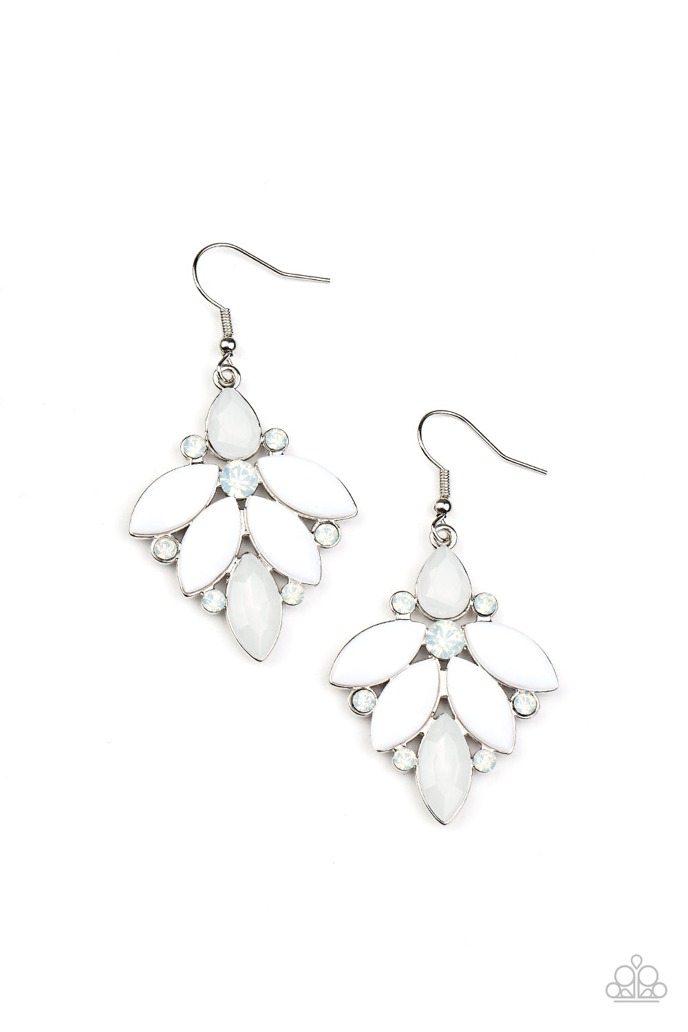 Fantasy Flair - White Paparazzi Earrings