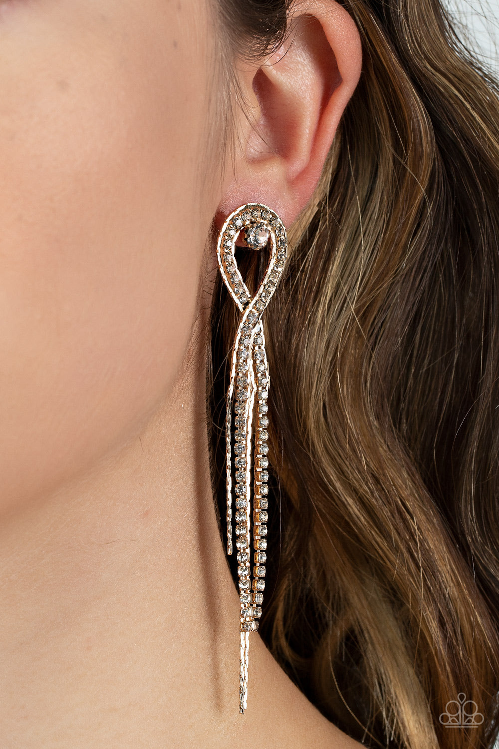 Luxury Lasso - Gold Paparazzi Earrings