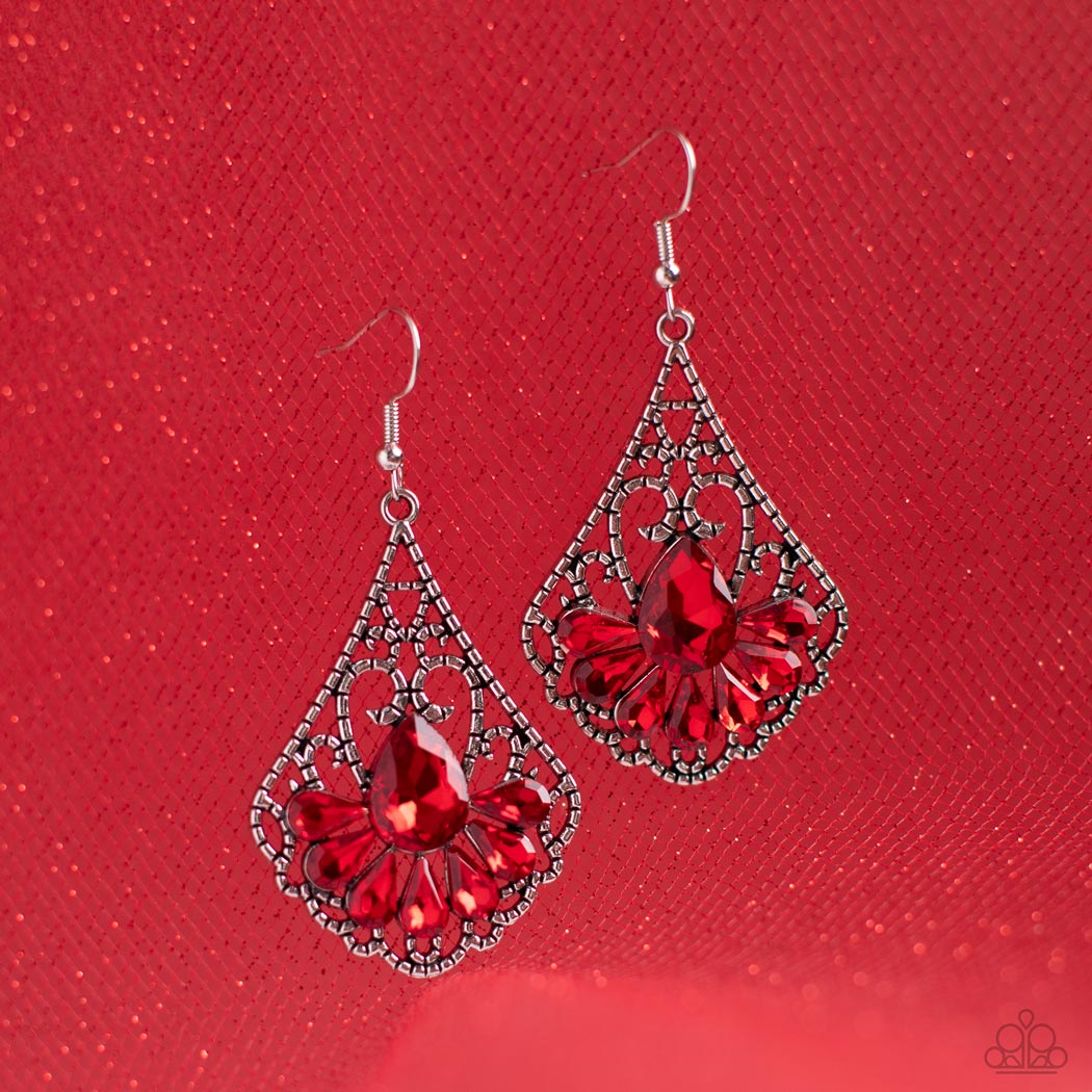 Exemplary Elegance - Red Paparazzi Earrings