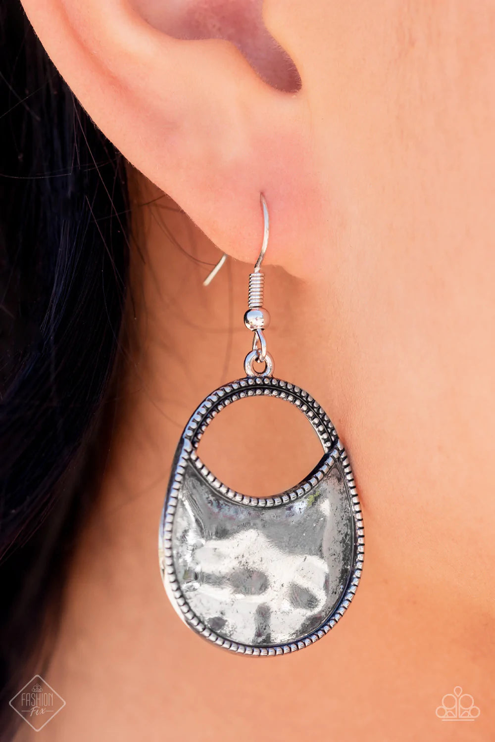 Rio Rancho Relic Silver Paparazzi Fashion Fix Earrings