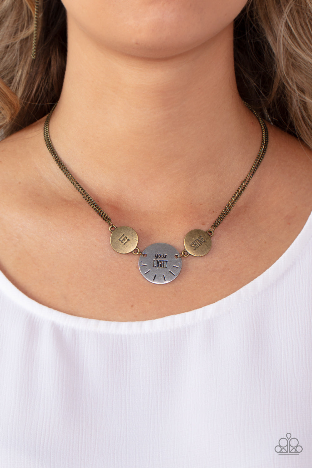 Shine Your Light - Brass Paparazzi Necklace
