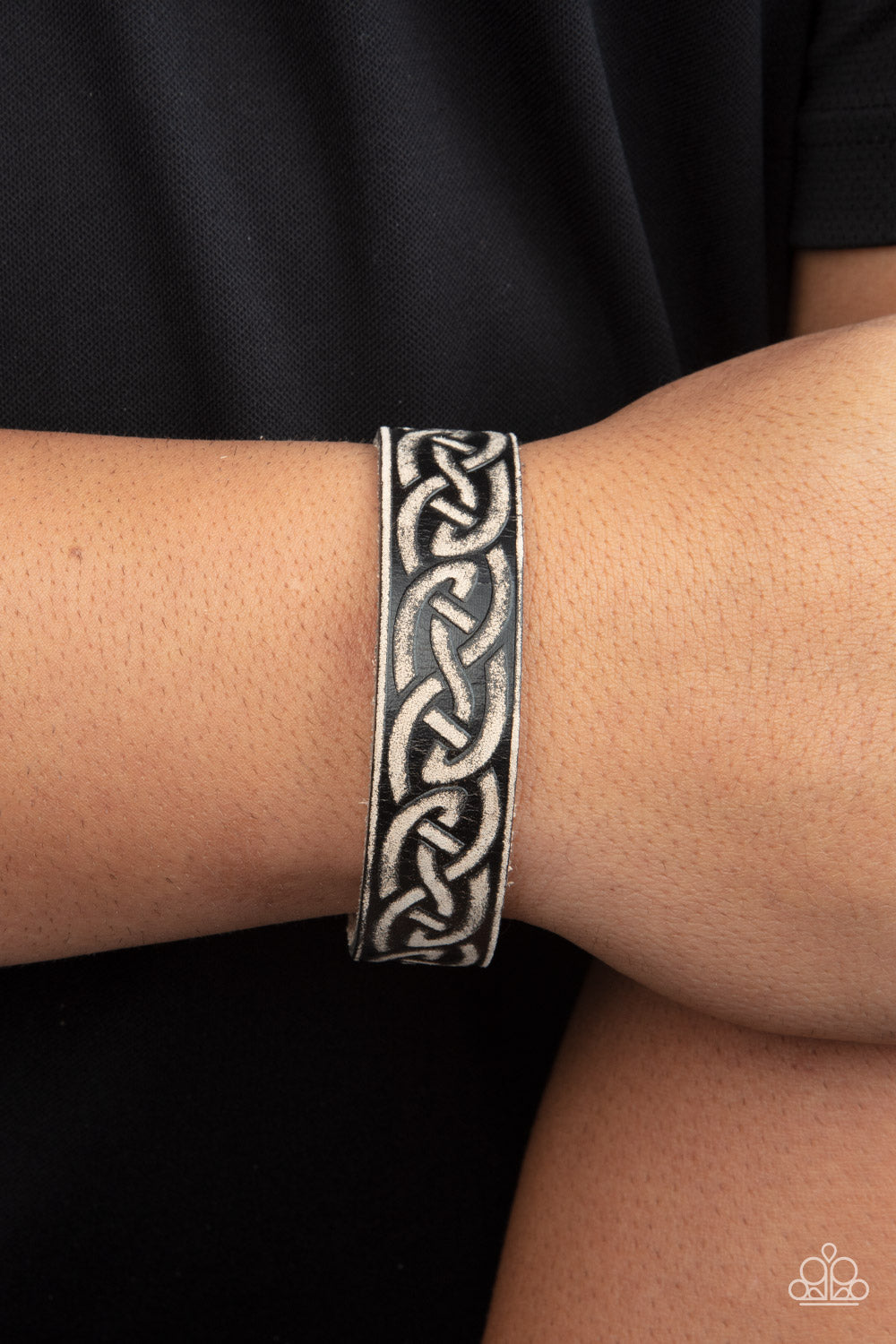 Rebel Runes - Black Paparazzi Urban Bracelet