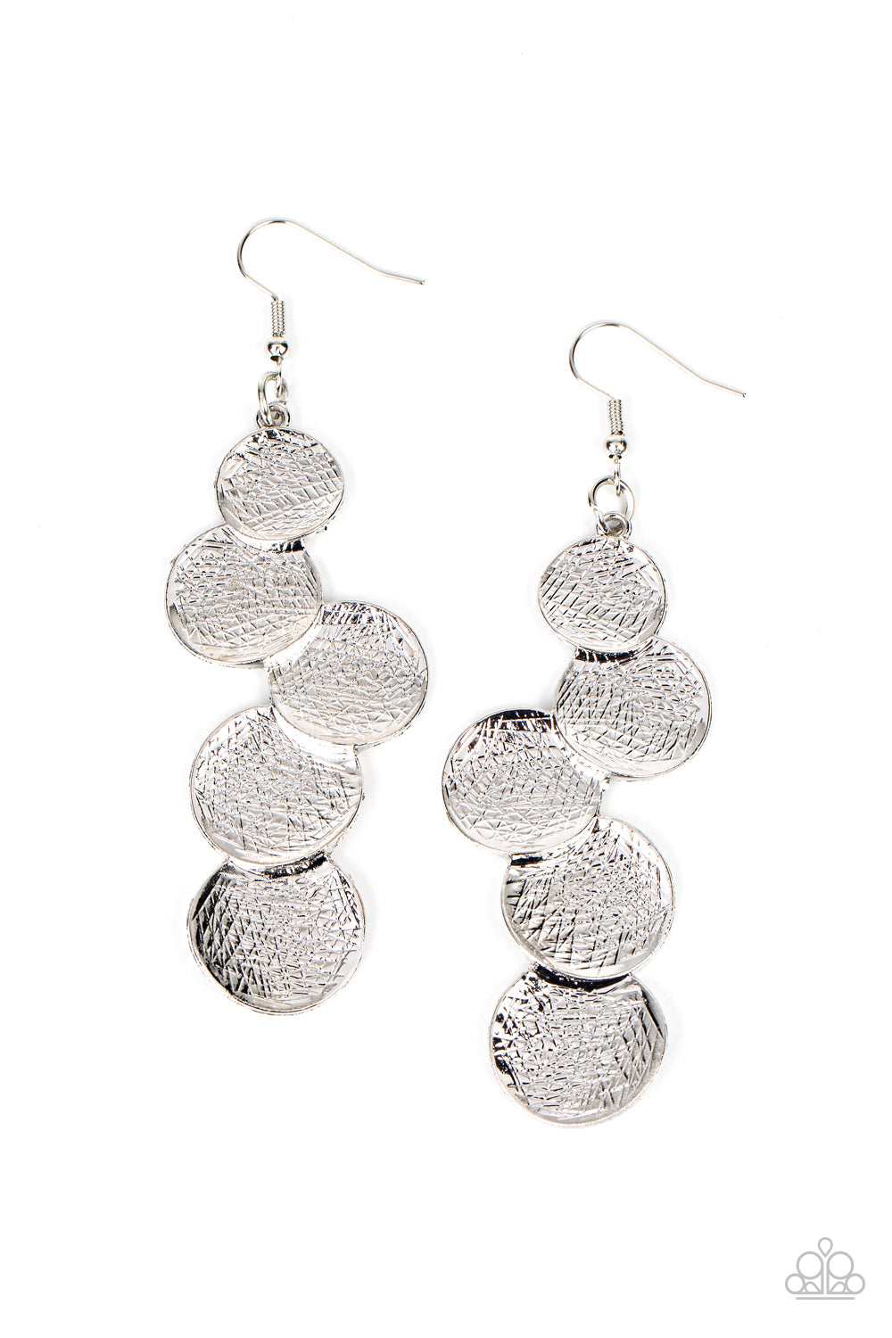 Token Gesture - Silver Paparazzi Earrings