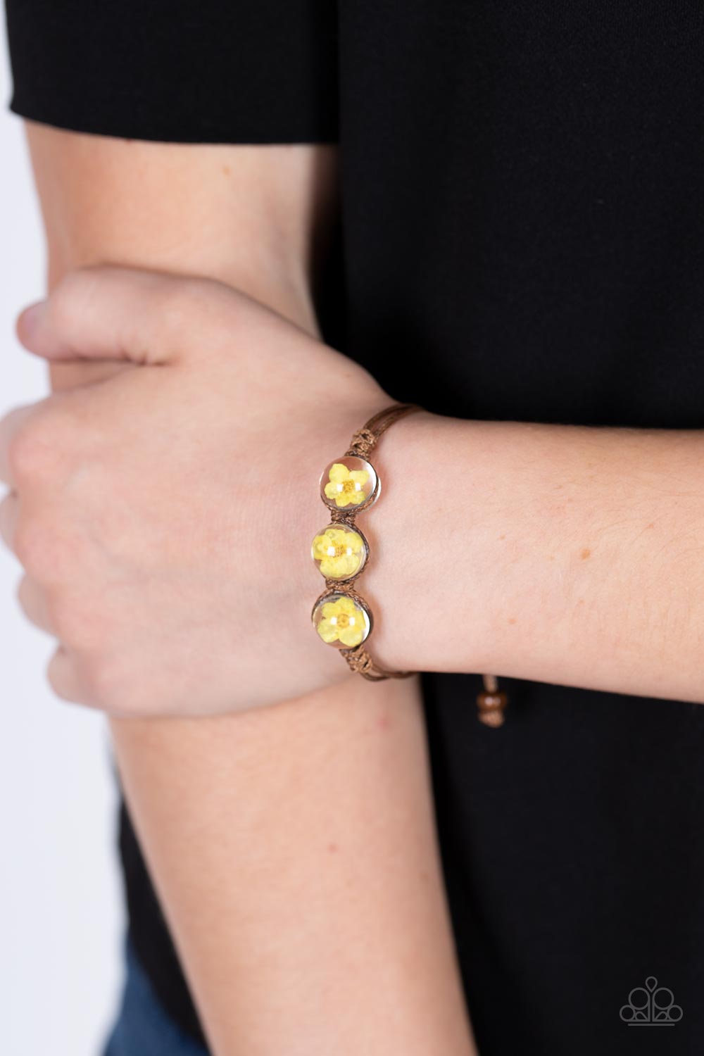 Prairie Persuasion - Yellow Paparazzi Bracelet