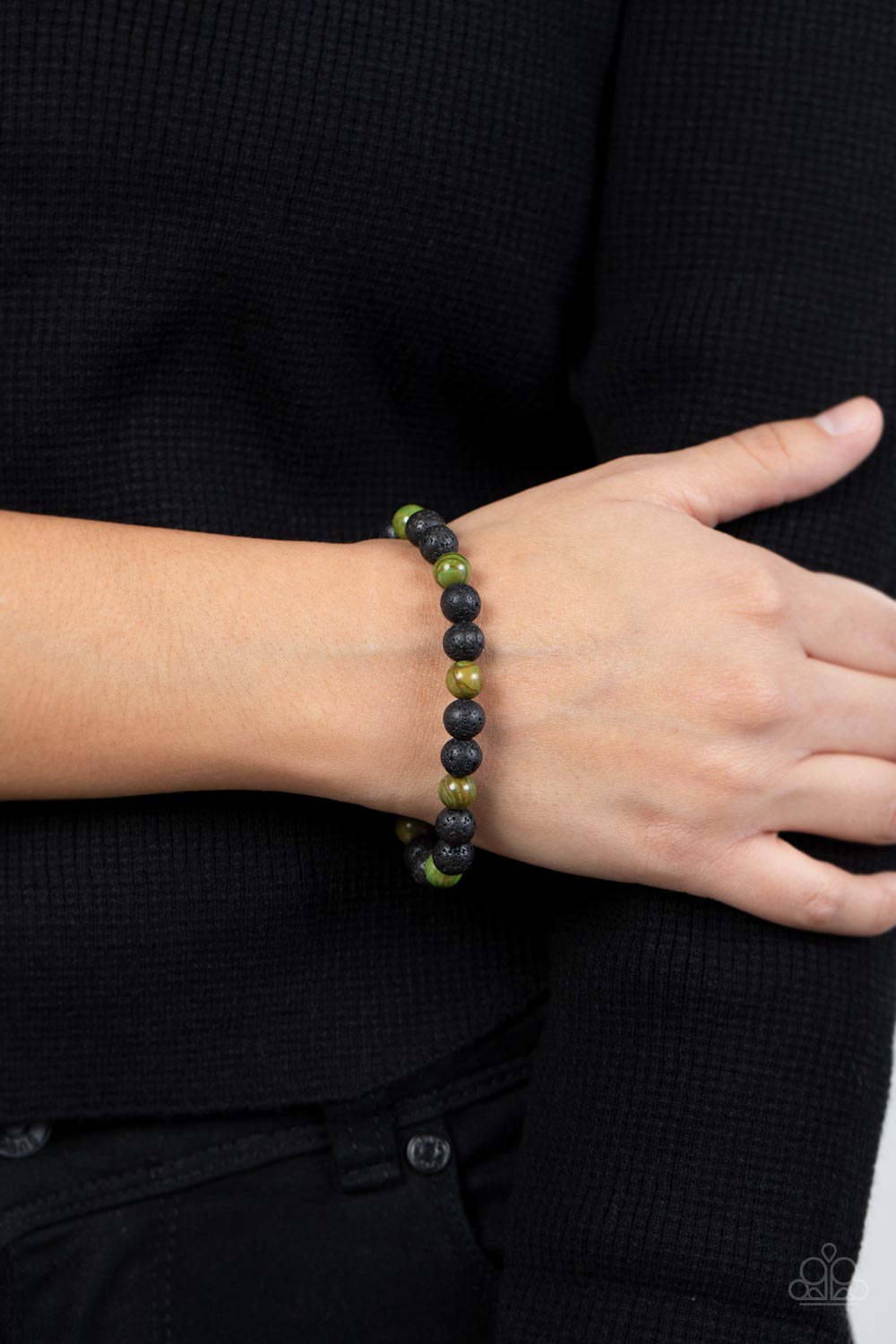 Molten Mogul - Green Paparazzi Urban Bracelet