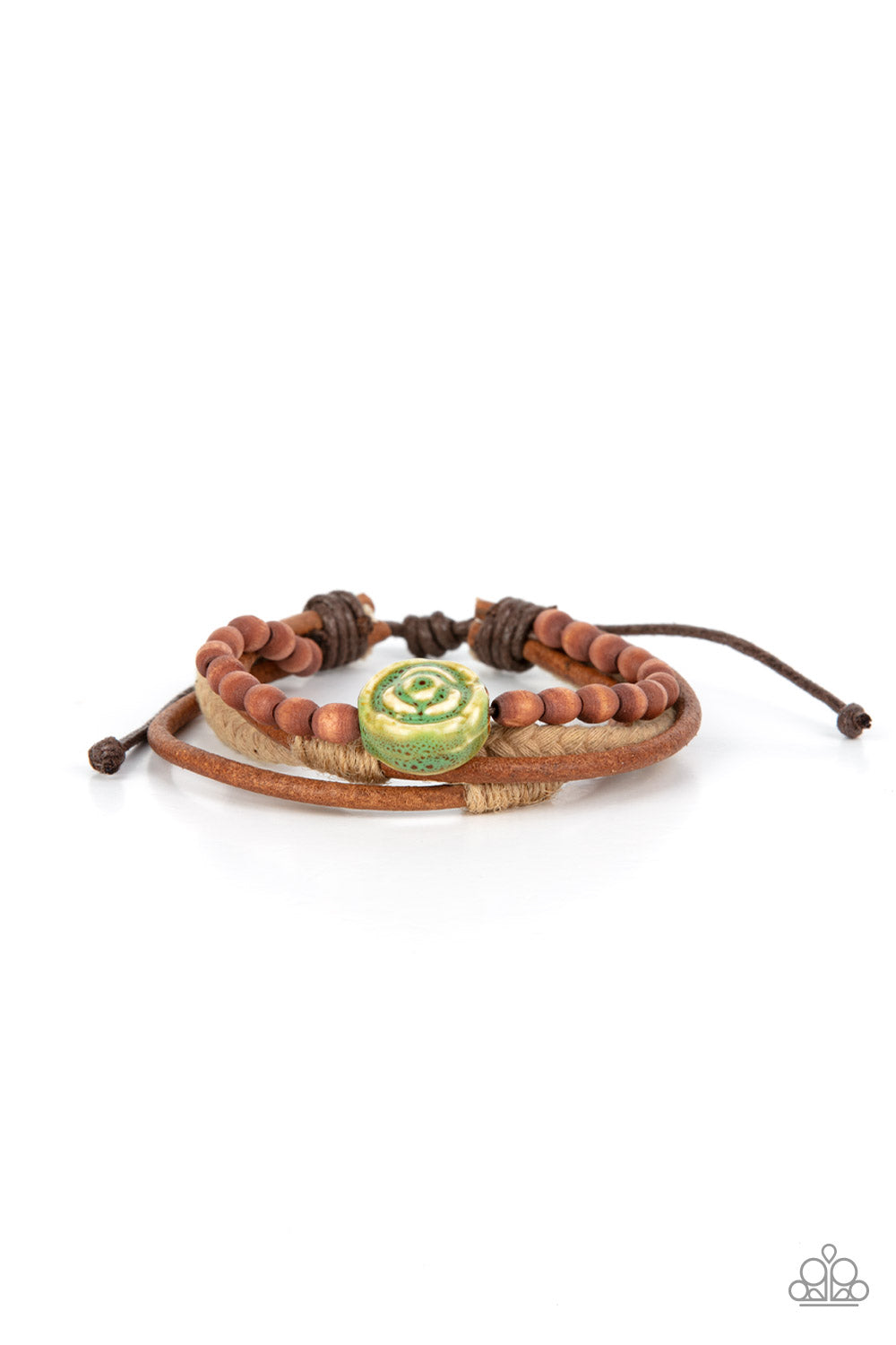 Existential Earth Child - Green Paparazzi Urban Bracelet