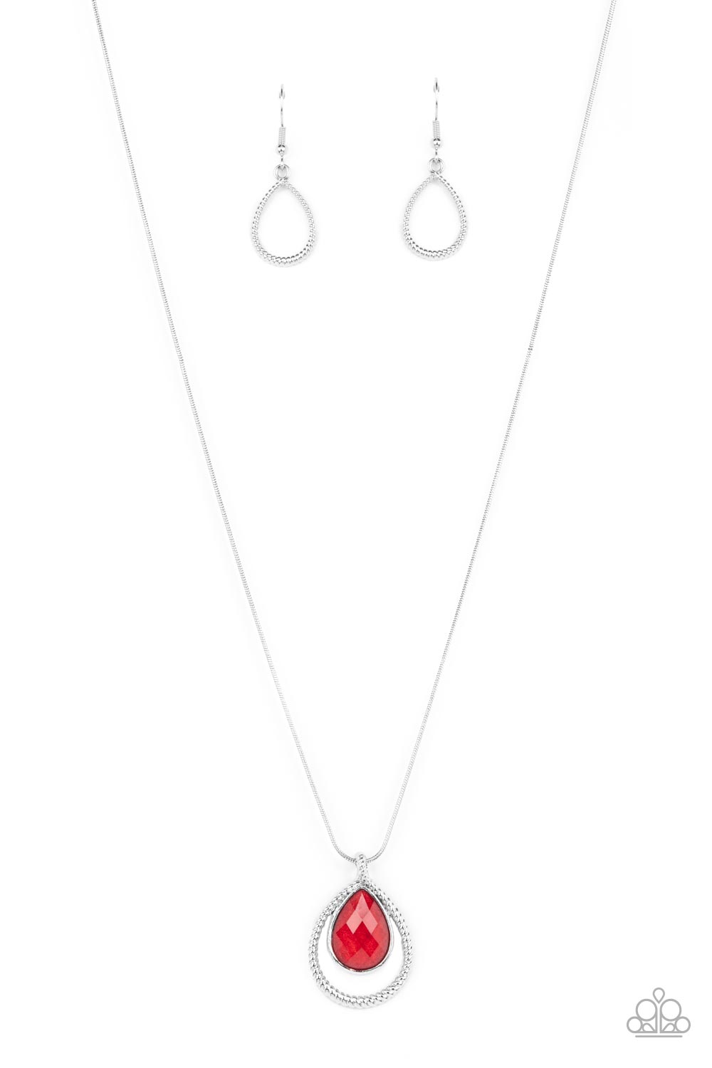 Gorgeously Glimmering - Red Paparazzi Necklace
