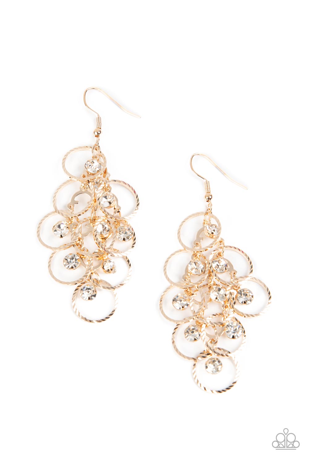 Head Rush - Gold Paparazzi Earrings
