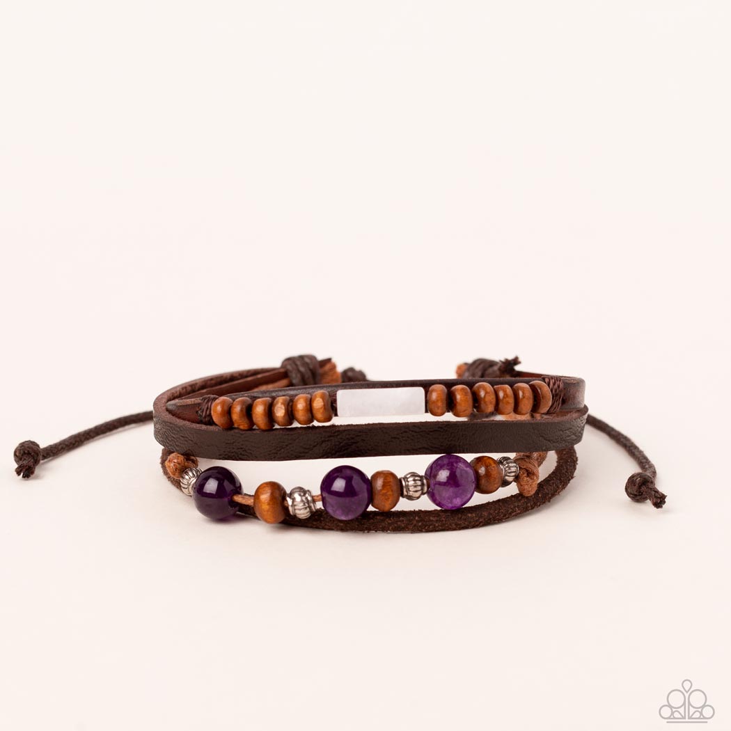 Public In-QUARRY - Purple Paparazzi Urban Bracelet
