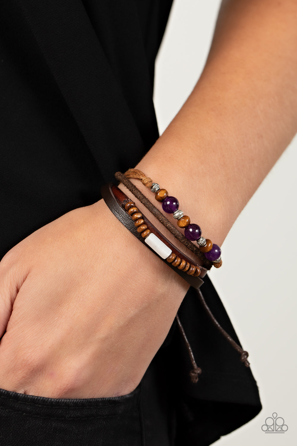 Public In-QUARRY - Purple Paparazzi Urban Bracelet