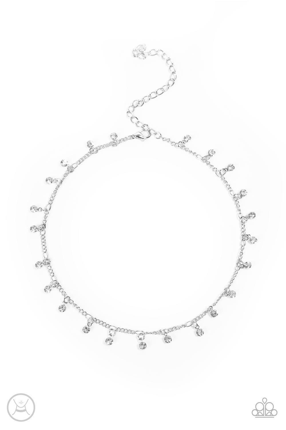 Bringing SPARKLE Back - White Paparazzi Choker Necklace