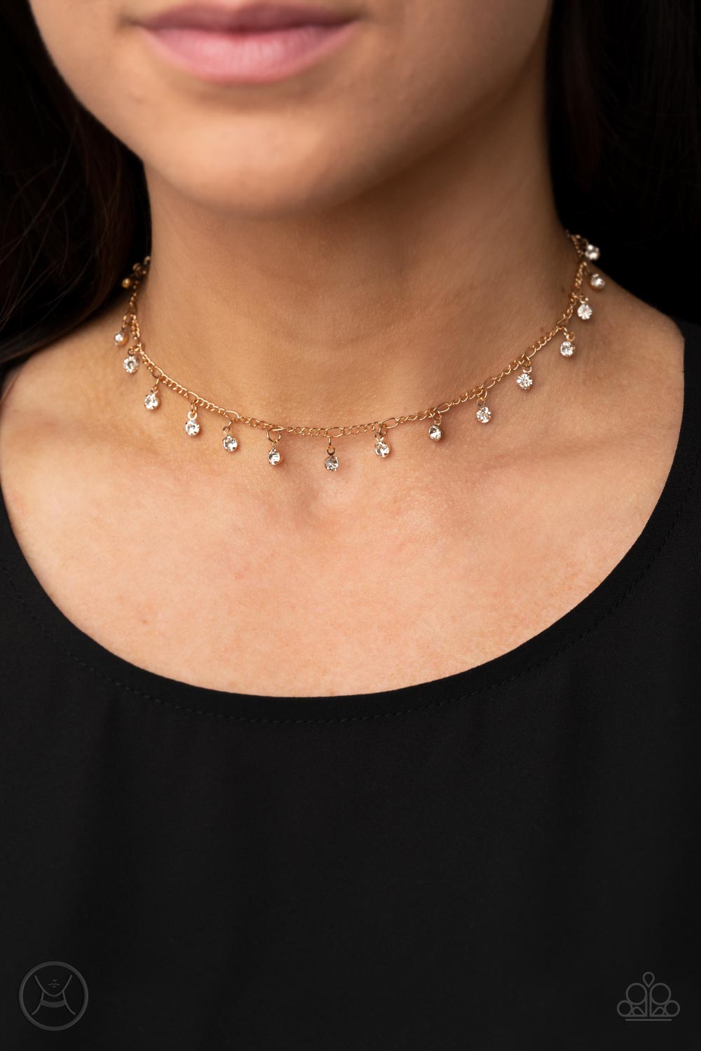 Bringing SPARKLE Back - Gold Paparazzi Choker Necklace