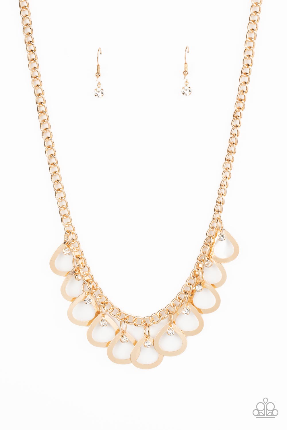 TEAR-rifically Twinkling - Gold Necklace
