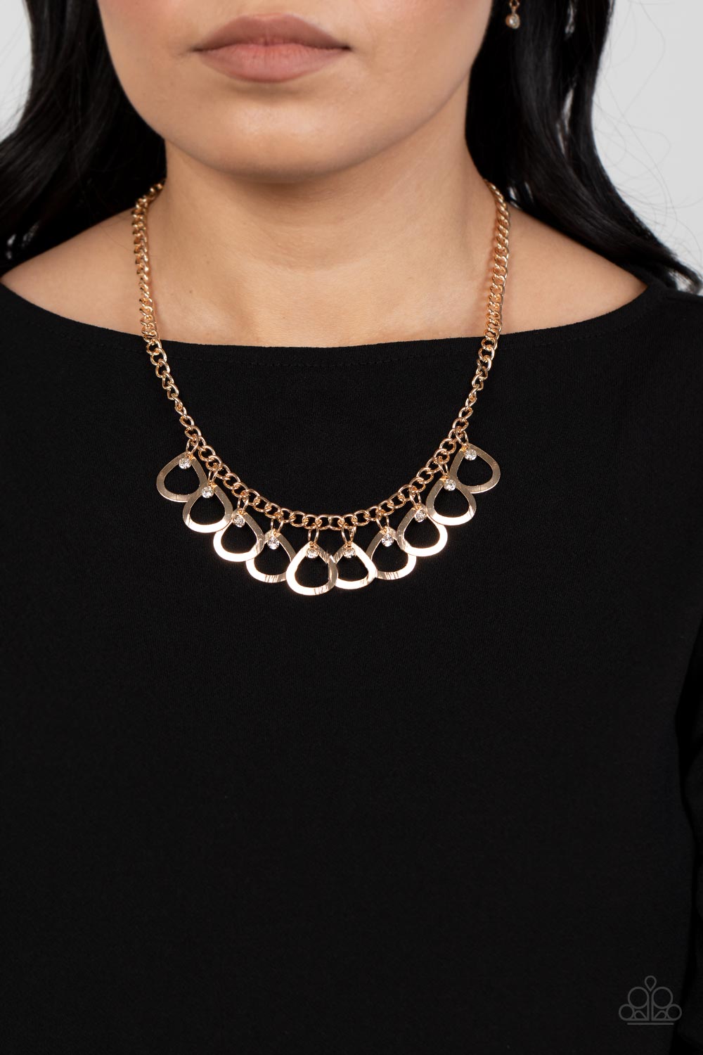 TEAR-rifically Twinkling - Gold Necklace