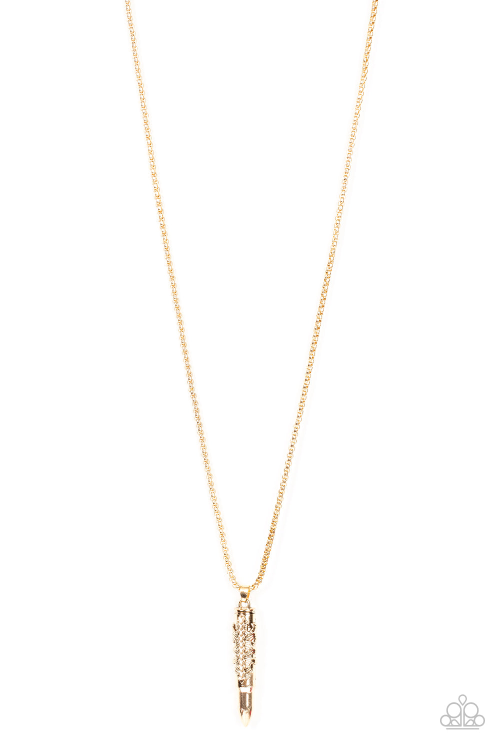 Mysterious Marksman - Gold Paparazzi Urban Necklace