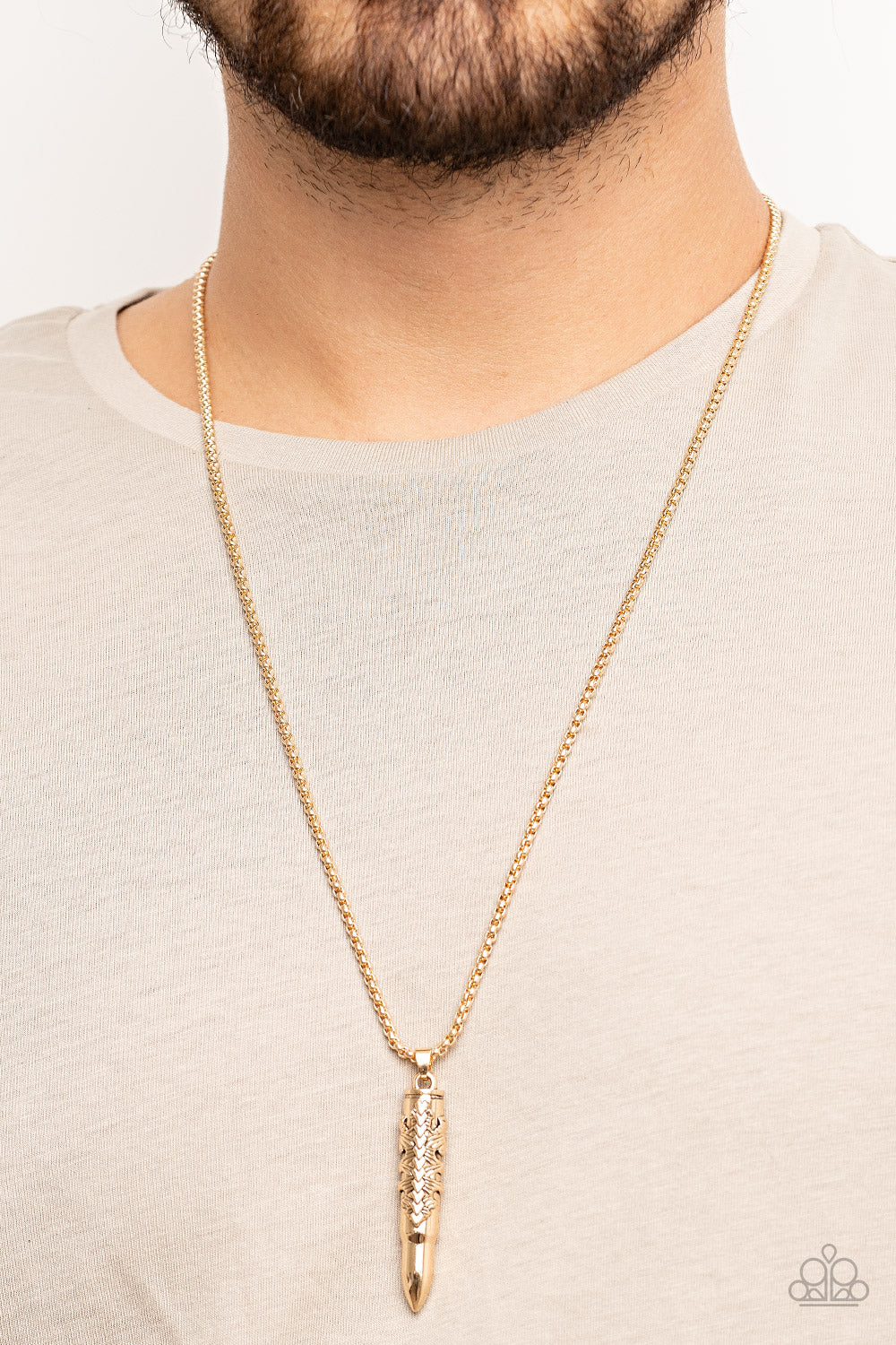 Mysterious Marksman - Gold Paparazzi Urban Necklace