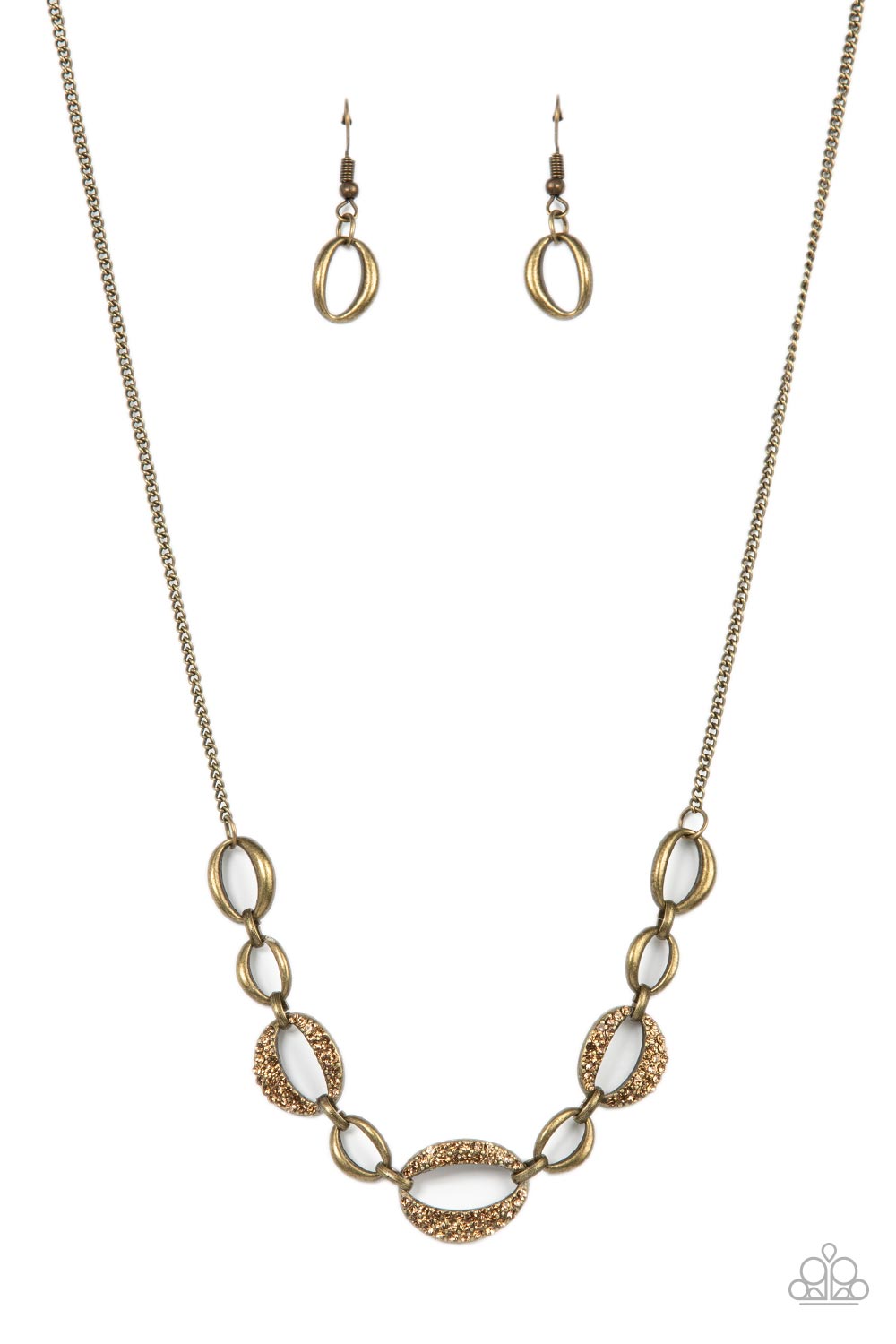 The Only Game in Town - Brass Paparazzi Necklace