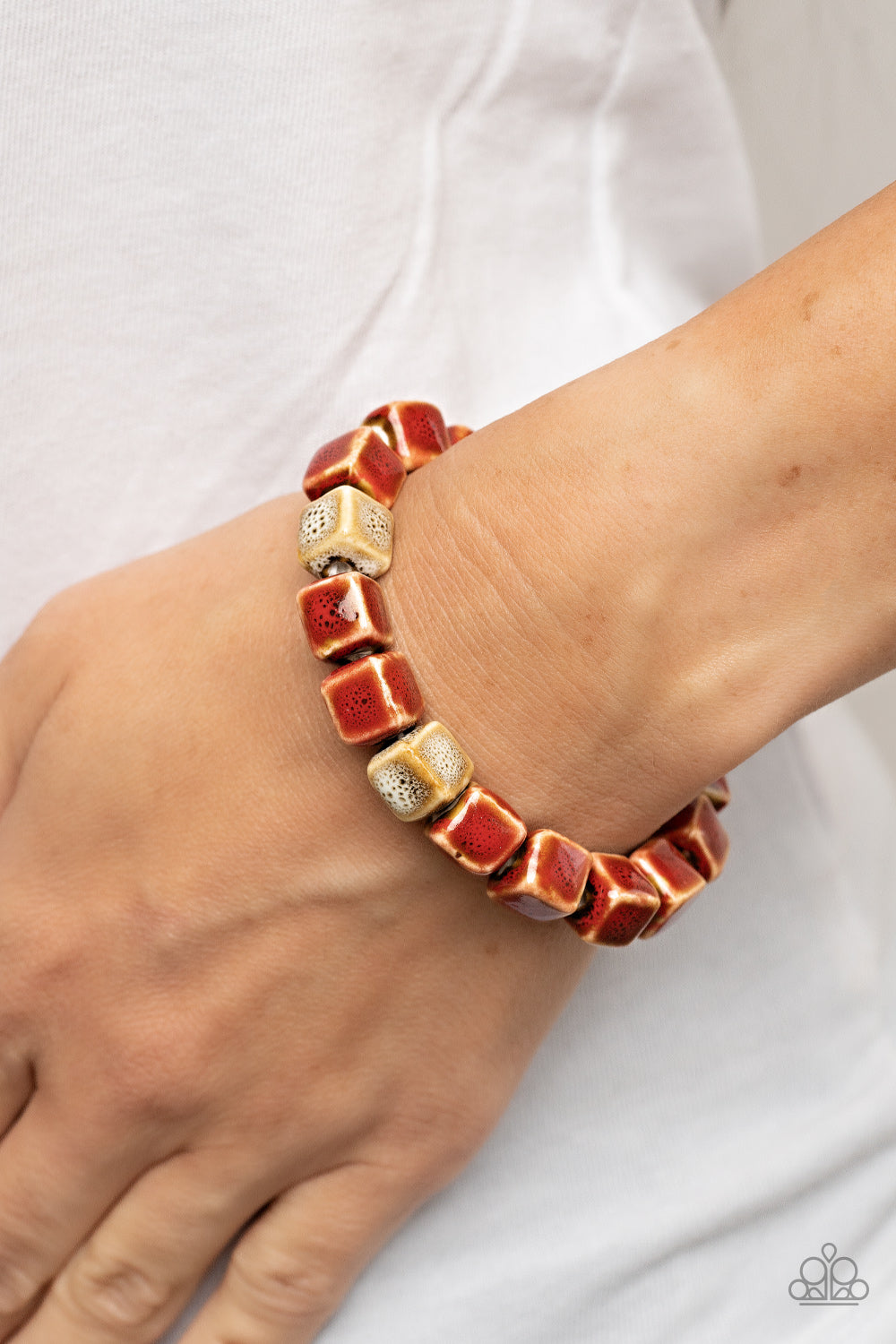 Glaze Craze - Red Paparazzi Bracelet