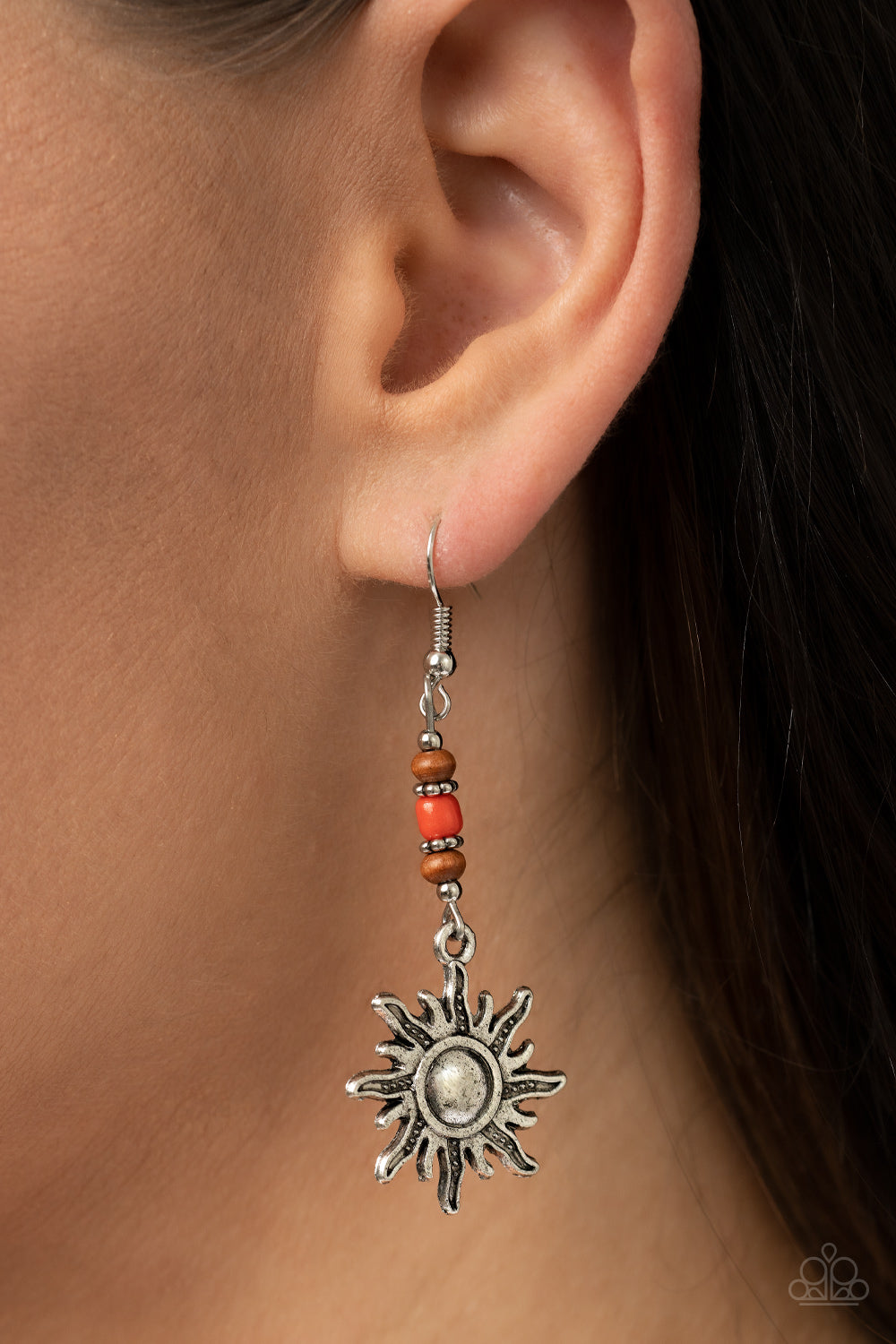 Sunshiny Days - Orange Paparazzi Earrings