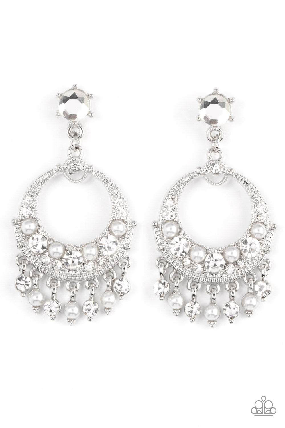 Marrakesh Request - White Paparazzi Earrings