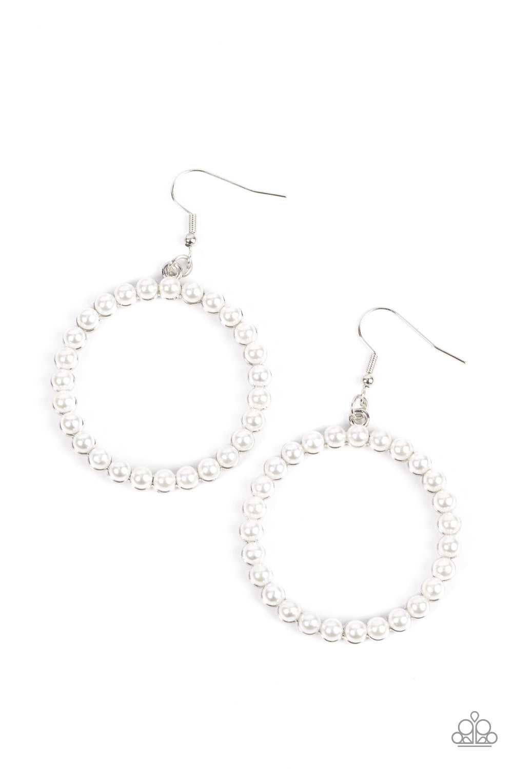 Can I Get A Hallelujah - White Paparazzi Earrings