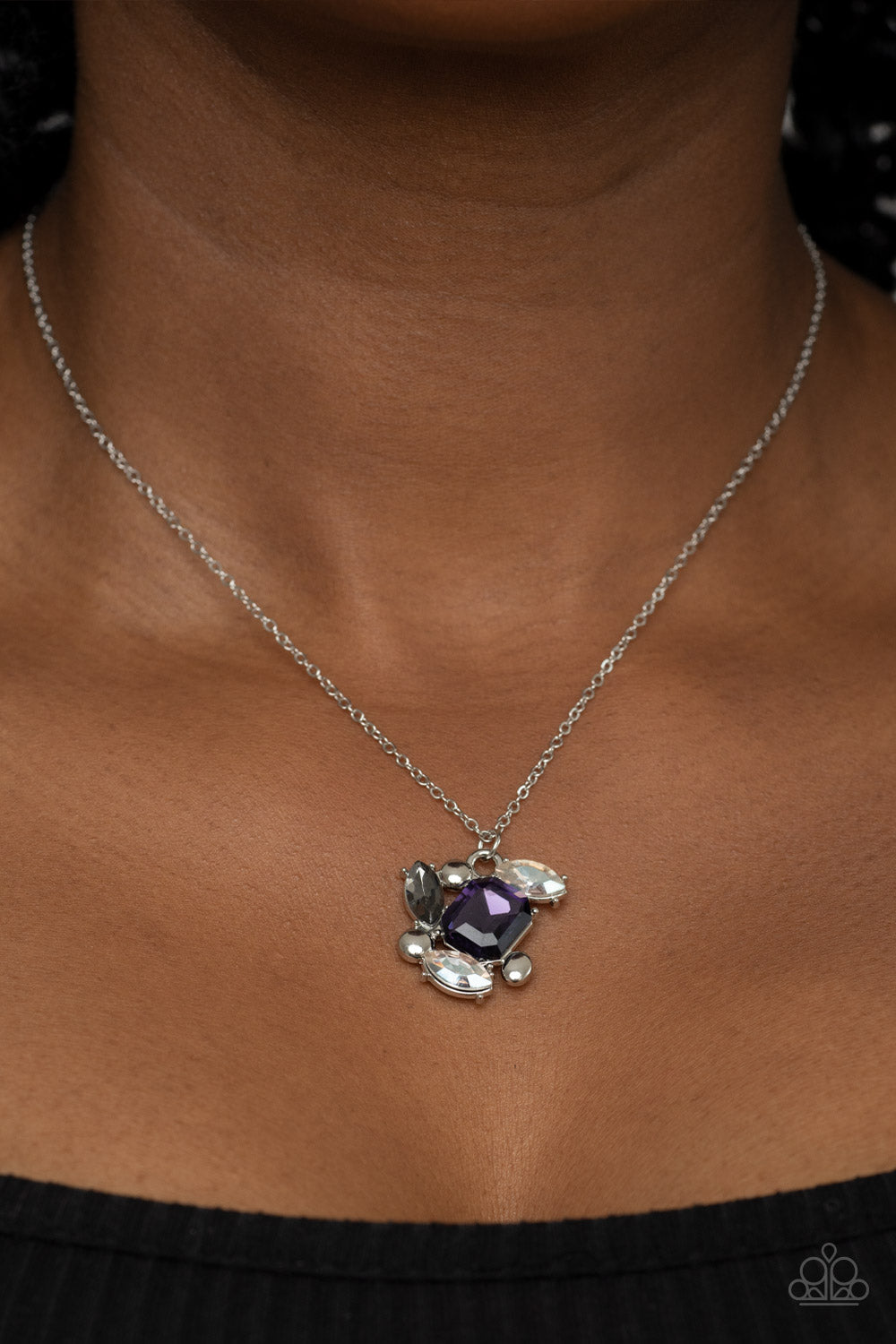 Prismatic Projection - Purple Paparazzi Necklace