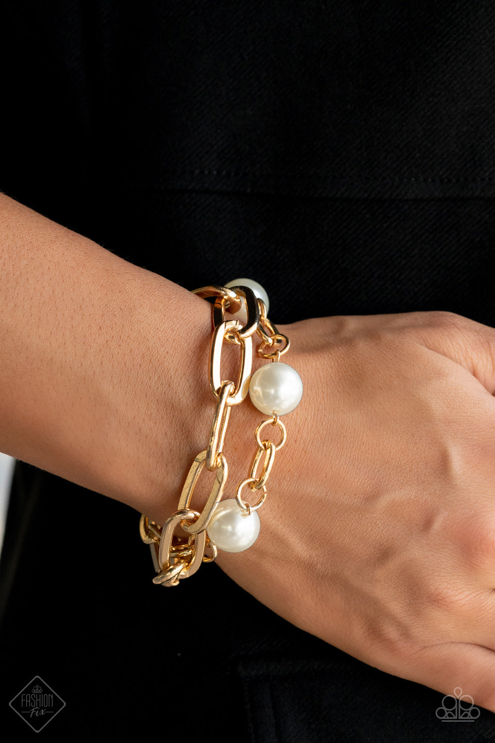 Nautical Mileage - Gold Paparazzi Fashion Fix Bracelet