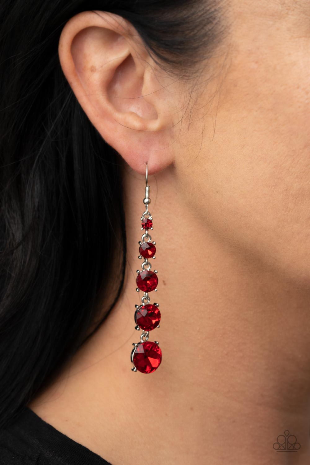 Red Carpet Charmer Red Paparazzi Earrings