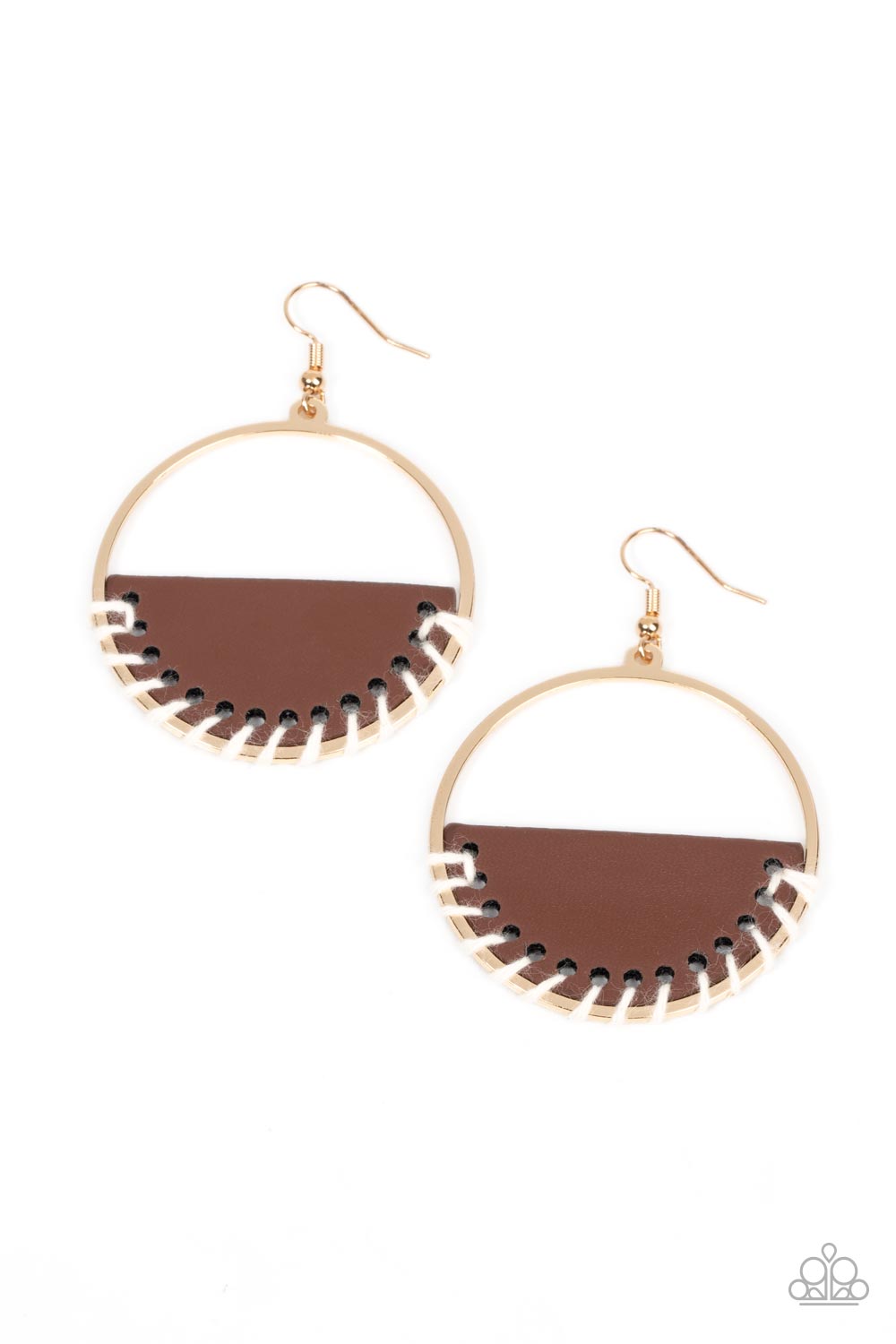 Lavishly Laid Back - Brown Paparazzi Earrings