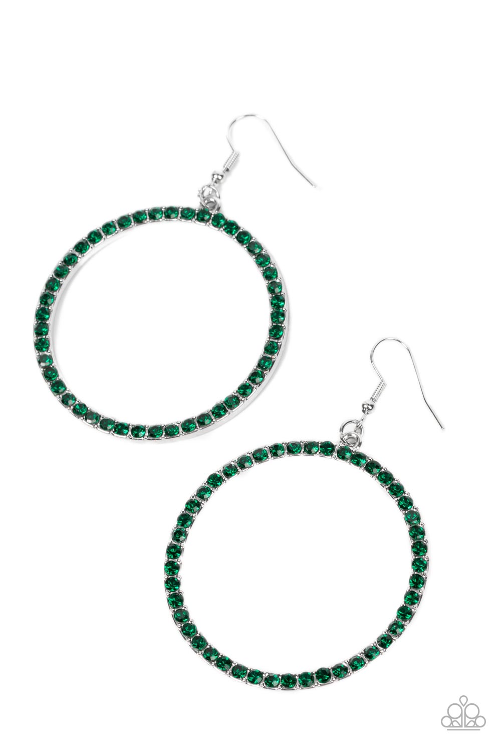 Head-Turning Halo - Green Paparazzi Earrings