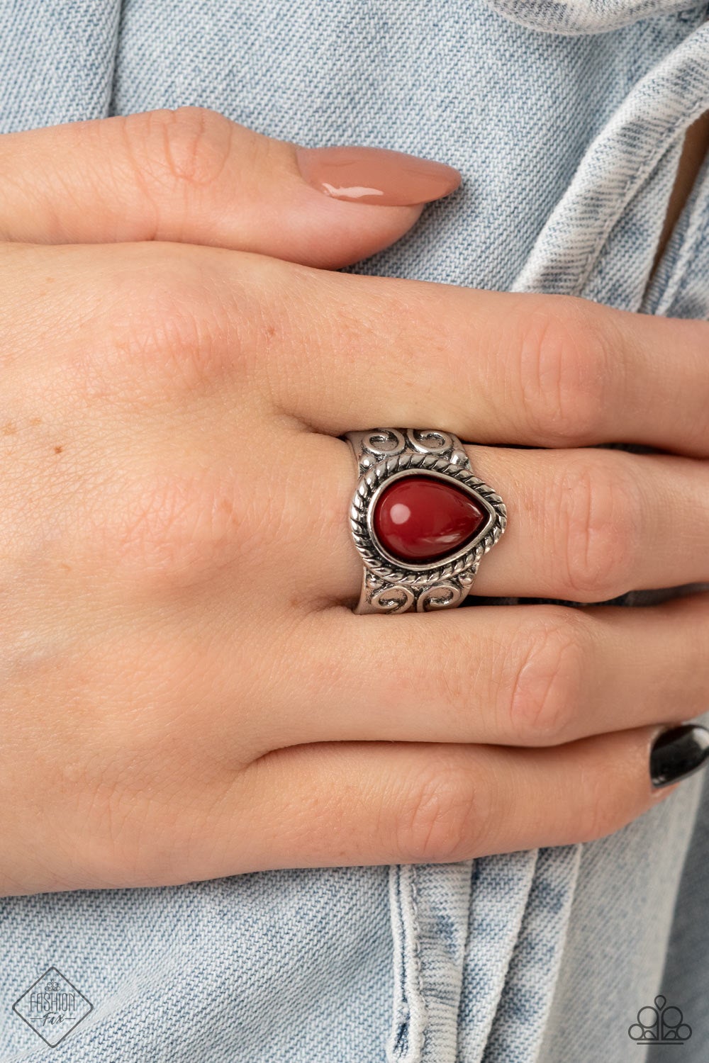 Maritime Mirage Red Paparazzi Fashion Fix Ring