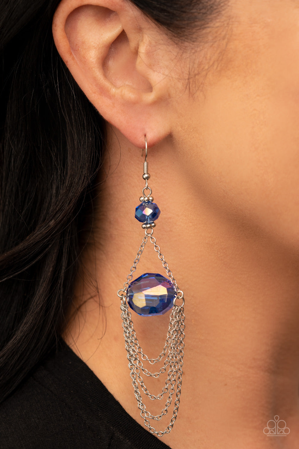 Ethereally Extravagant - Blue Paparazzi Earrings