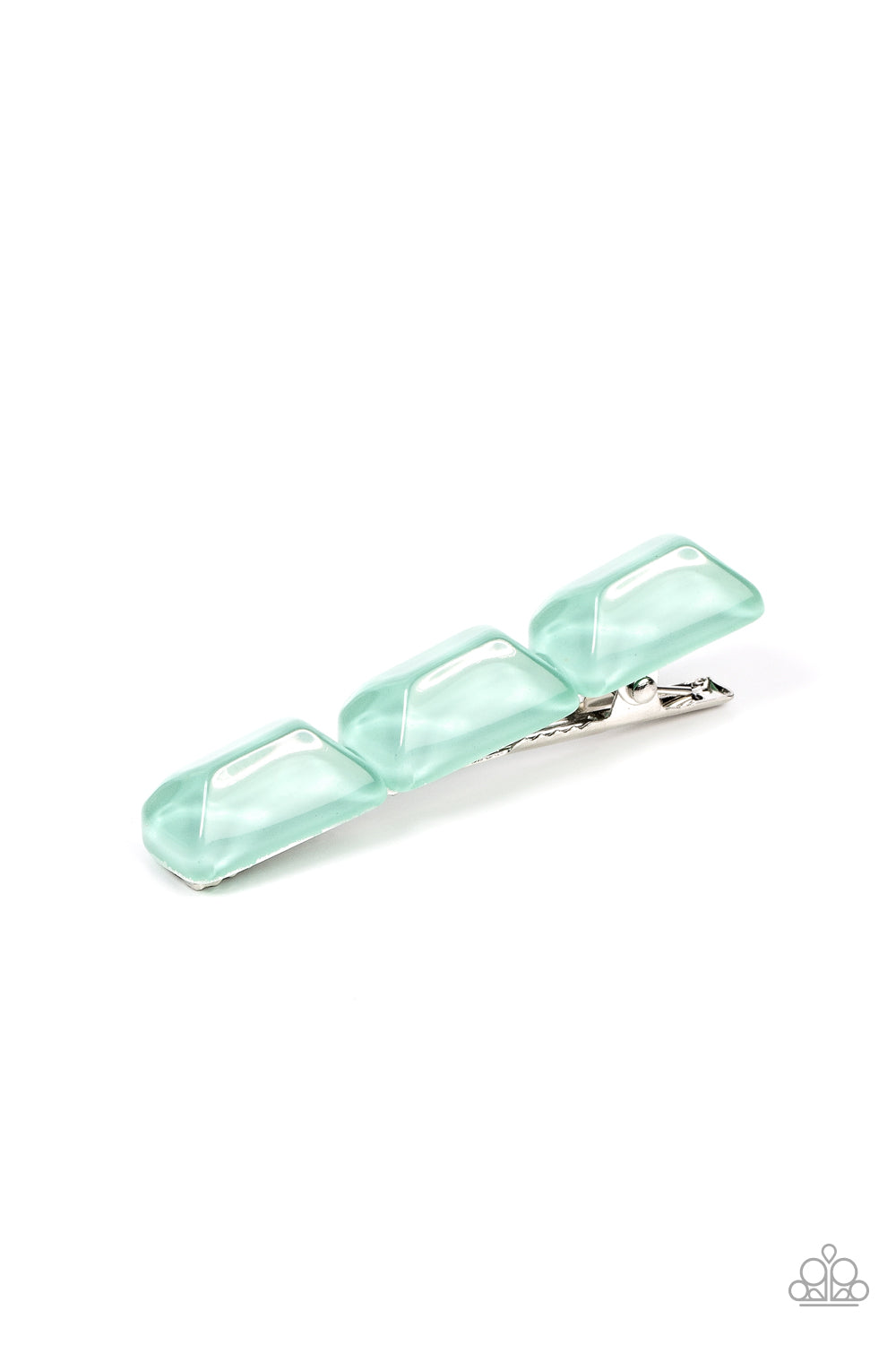 Gemstone Glimmer - Green Paparazzi Hair Clip