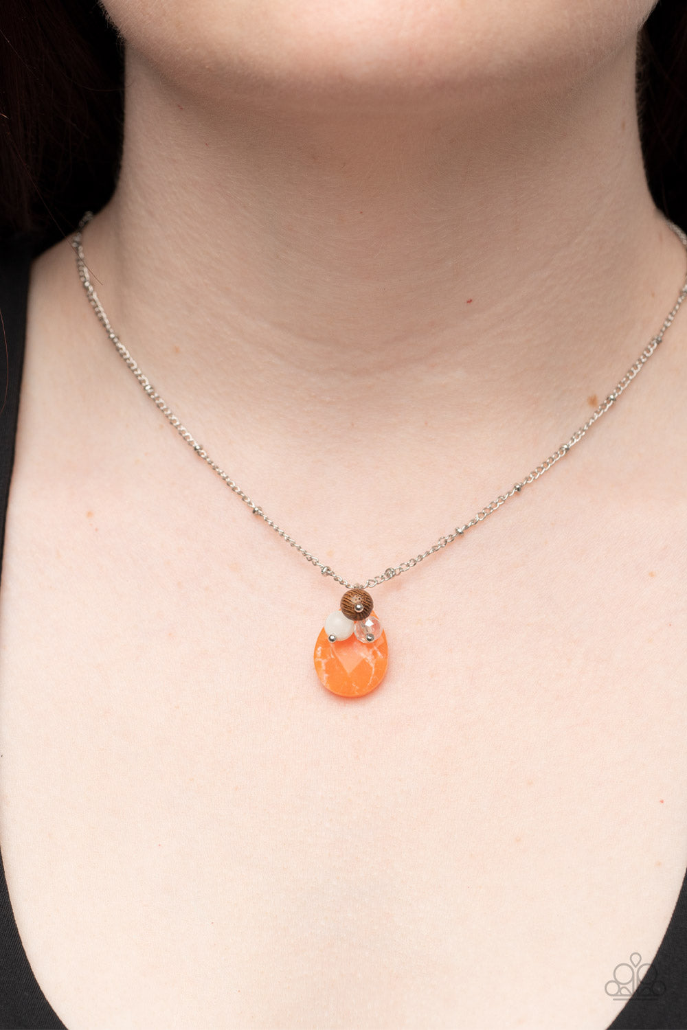 Cherokee Canyon - Orange Paparazzi Necklace