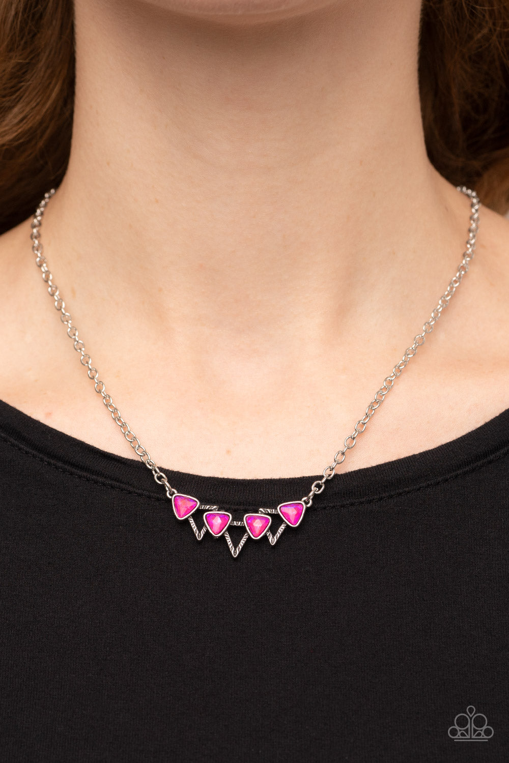 Pyramid Prowl - Pink Paparazzi Necklace