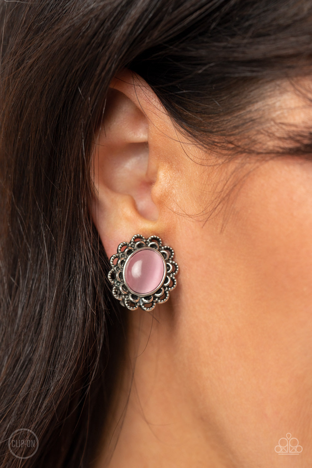 Garden Gazebo - Pink Paparazzi Clip-On Earrings