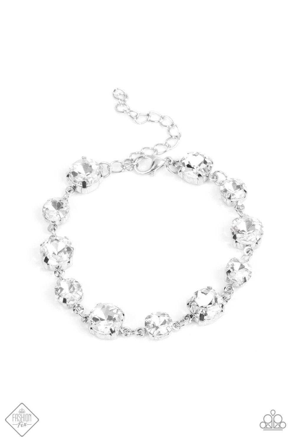 Bippity Boppity BLING White Paparazzi Fashion Fix Bracelet