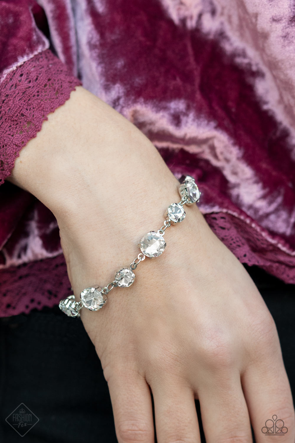 Bippity Boppity BLING White Paparazzi Fashion Fix Bracelet