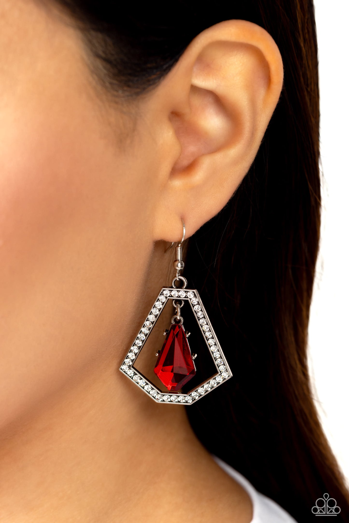 Poshly Photogenic - Red Earrings