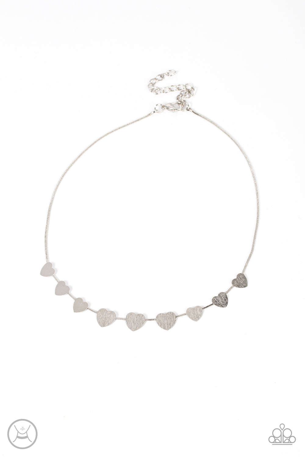 Dainty Desire - Silver Paparazzi Choker Necklace