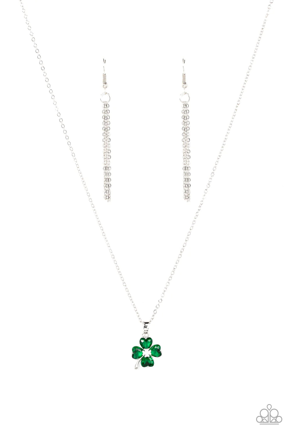 Kiss Me I'm Irish Green Paparazzi Necklace