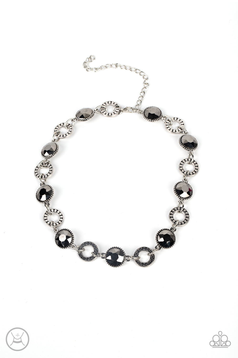 Rhinestone Rollout - Silver Paparazzi Necklace