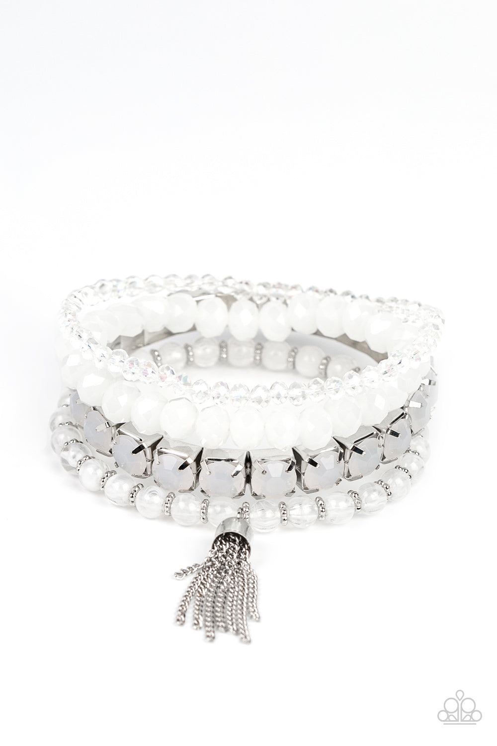 Day Trip Trinket - White Paparazzi Bracelet
