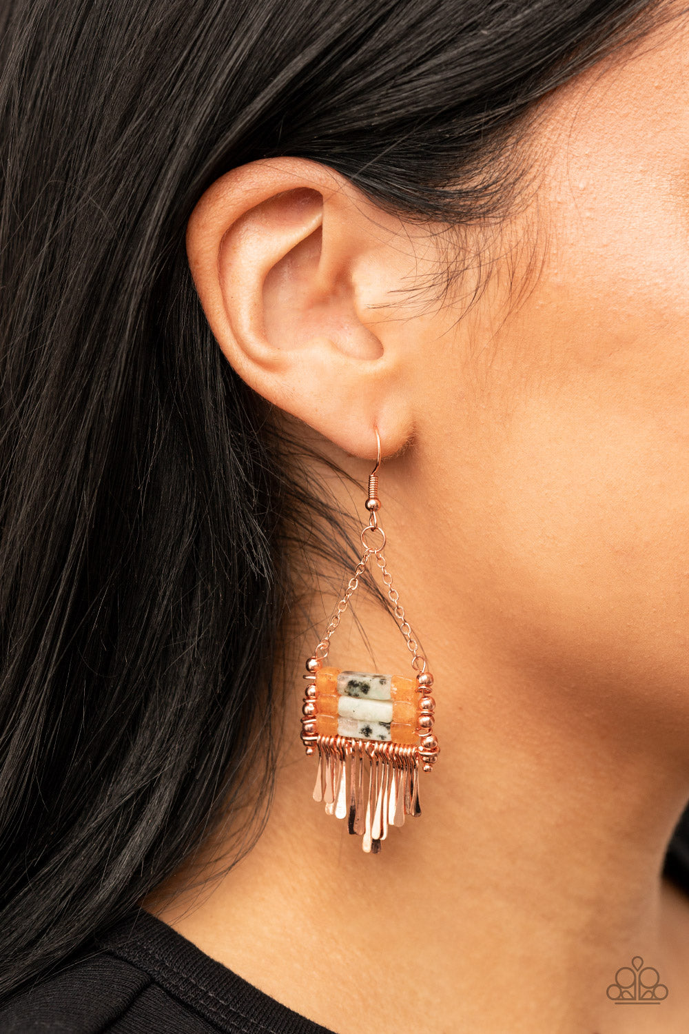 Riverbed Bounty - Copper Paparazzi Earrings