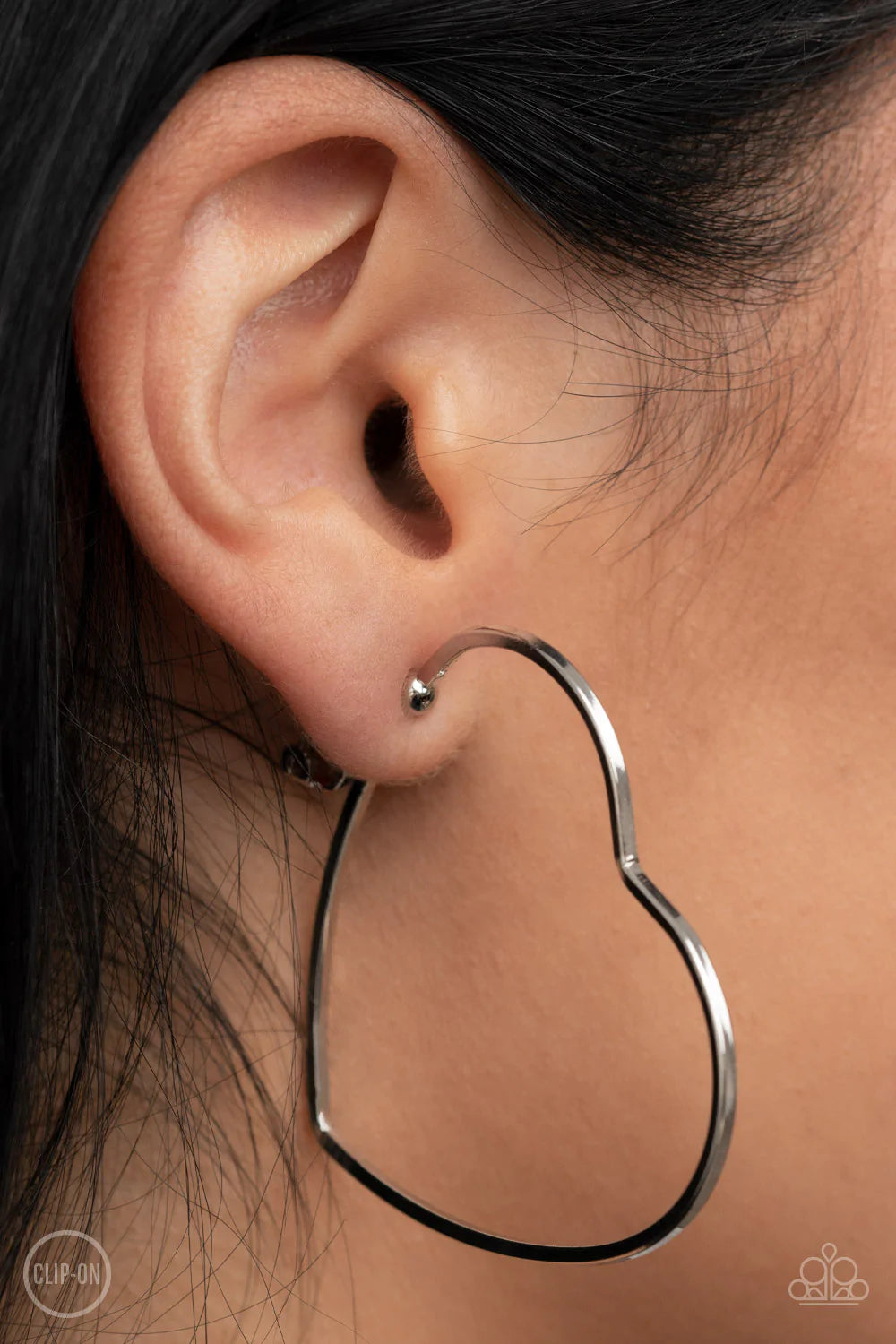 Harmonious Hearts Silver Paparazzi Earrings