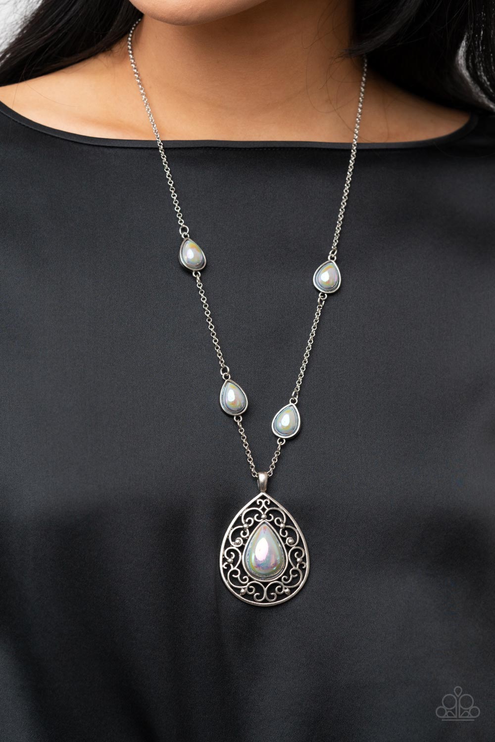 Magical Masquerade - Silver Paparazzi Necklace