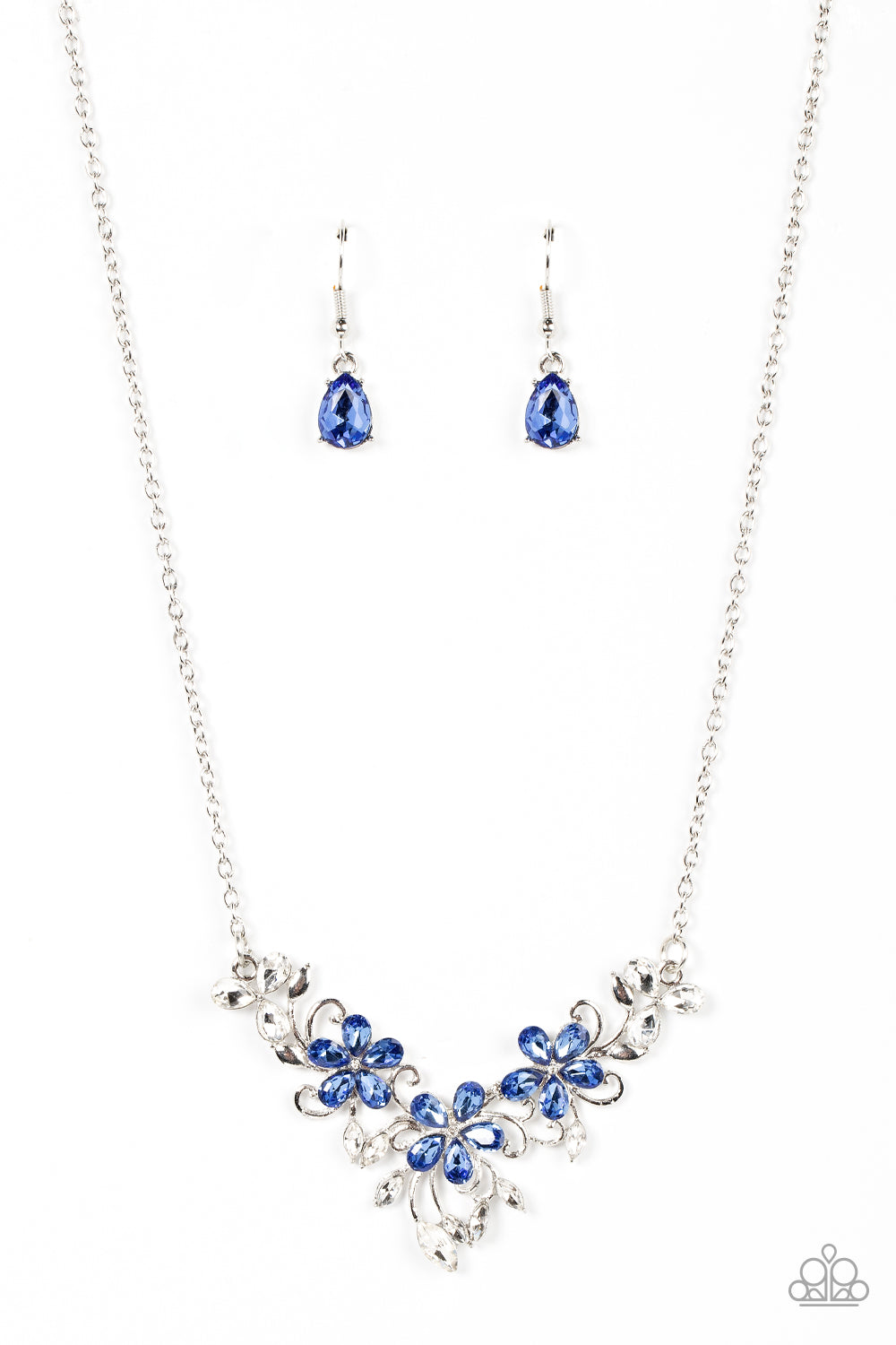 Floral Fashion Show - Blue Paparazzi Necklace