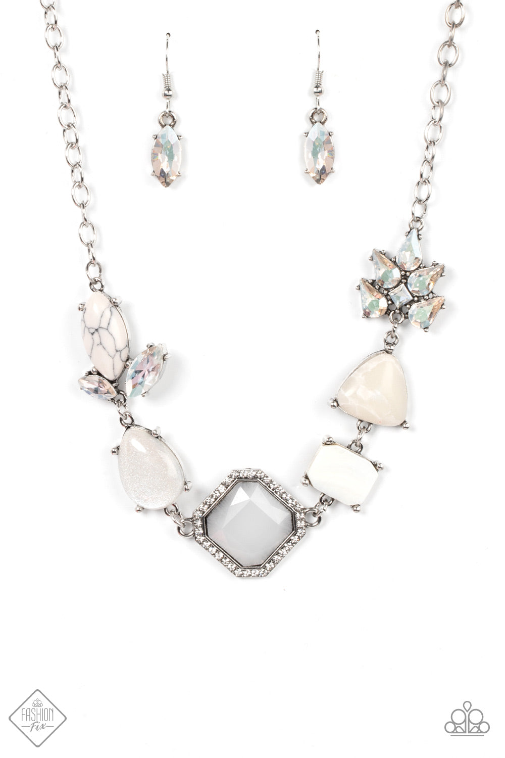 Eco Enchantment - White Paparazzi Fashion Fix Necklace