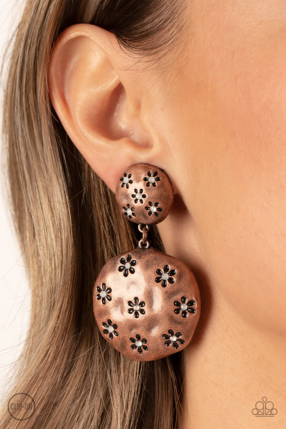 Industrial Fairytale Copper Paparazzi Earrings (Clip On)